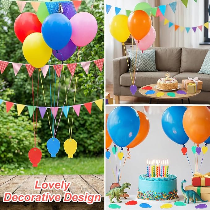 100 Pcs Plastic Colorful Weights, Balloons Pendants - Image 5
