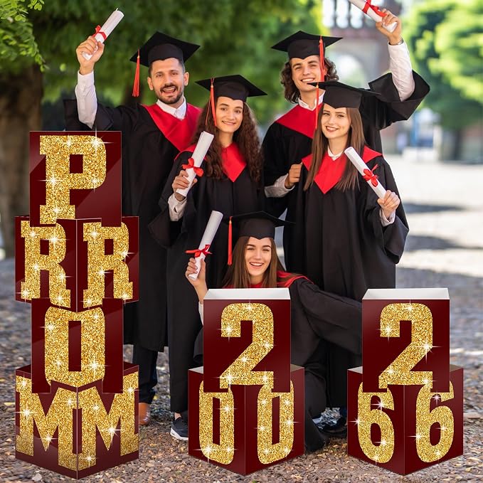 Queekay 8 Pcs Prom Column Standup Photo Booth Decorations 2026 Prom Backdrop - Image 6