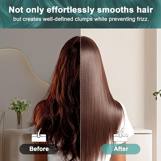Enhanced Hair Brush - Tailored for Every Hair Type! Detangling with Durable Boar Bristles, Vented & Curved Paddle for Scalp Massage, Aqua