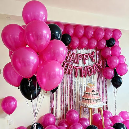 50pcs Hot Pink Balloons 12 Inch Vibrant Pink Latex Balloons - Image 6