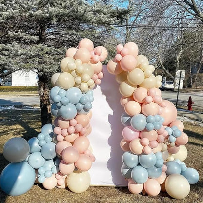 Pink and Blue Balloons Gender Reveal Boy or Girl 12inch Pastel Light Pink Slate - Image 2