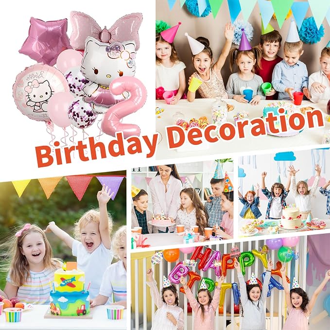 Cartoon Party Balloons, Cute Number 2 Balloon - Image 7