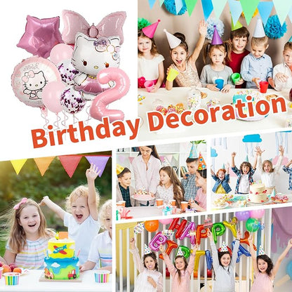 Cartoon Party Balloons, Cute Number 2 Balloon - Image 7
