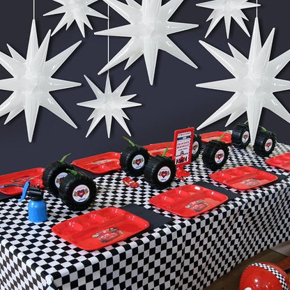 TONIFUL 8 Pcs Explosion Star Balloons White Foil Balloon Party Decorations | 2 - Image 4