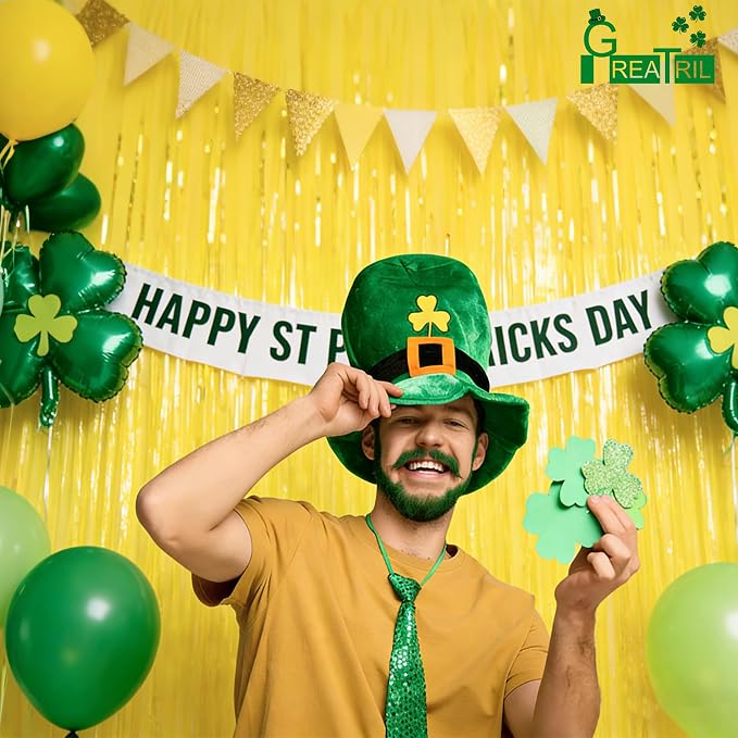 Yellow Streamers Party Backdrop - Image 2