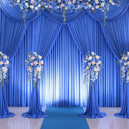 6 Panels Royal Blue Backdrop Curtains - Image 9