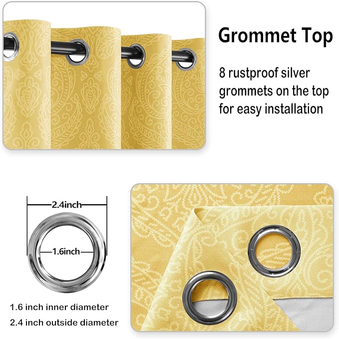 DWCN Ombre Blackout Curtains for Bedroom - Image 5
