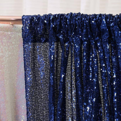 Poise3EHome Blue Sequin Backdrop, 10FT x 10FT Sequin Photography Backdrop - Image 4