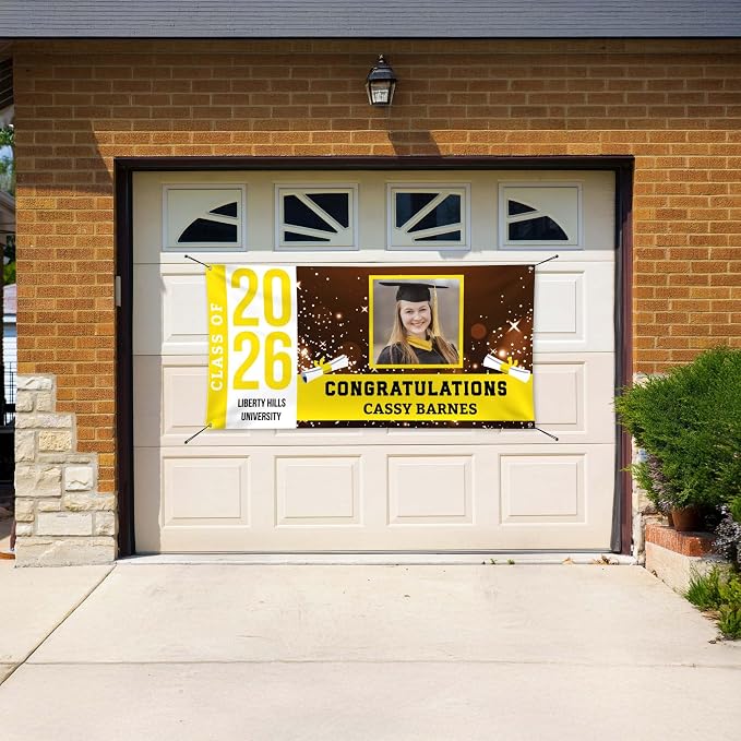 Graduation Banner, Personalized Class of 2026 Photo Graduation Decorations - Image 8