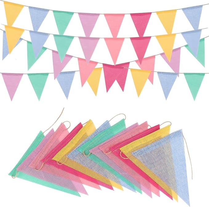 6 Strings 78 Feet Pastel Pennant Banner Flags by Unknown