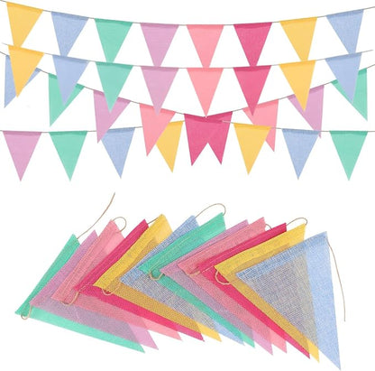 6 Strings 78 Feet Pastel Pennant Banner Flags by Unknown