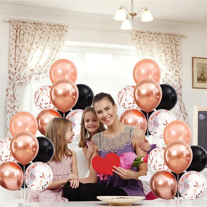 4 Sets Rose Gold and Black Balloons Stand - Image 7
