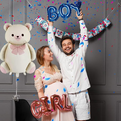 Magic Cream White Bear Balloon Matte Finish - Image 4
