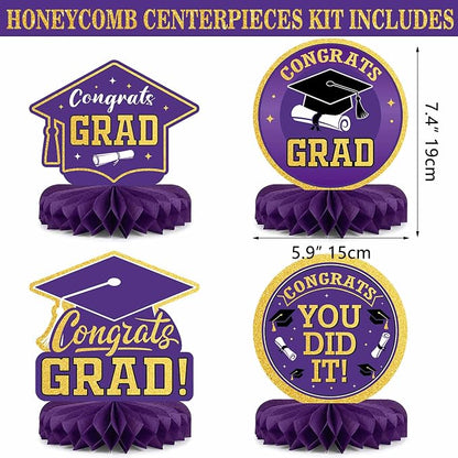 Graduation Decorations Class of 2026 Purple and Gold Balloon Boxes and Arch - Image 4