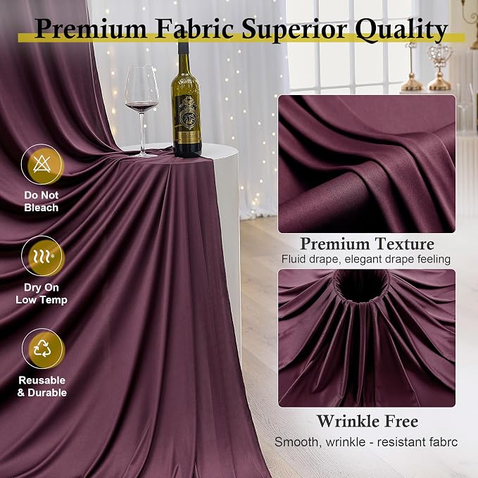 10ft x 15ft Burgundy Backdrop Curtains - Image 3