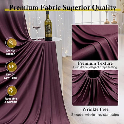 10ft x 15ft Burgundy Backdrop Curtains - Image 3