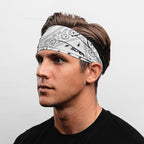 Suddora Paisley Print Bandana Headband, Multi-sport Boho Style Bandana, Non-slip Fabric, Unisex Head Accessory for Bikers