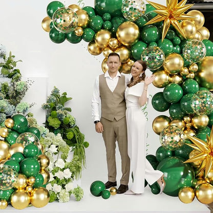Green and Gold Balloon Arch Kit - Image 3