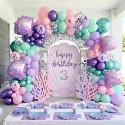 Mermaid balloons Pink Purple - Image 7
