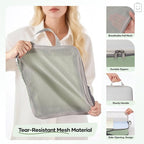 Veken 11 Set Compression Packing Cubes for Travel Essentials,Compressible Expandable Large Luggage Suitcase Organizer Bags for Clothing,Durable Space Saver Storage Bags(Matcha Green)