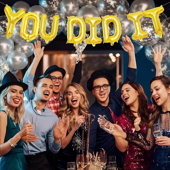 16 Inches YOU DID IT Graduation Letter Balloons Banner - Image 6