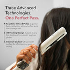 SRILabs StyleQ Flat Iron Hair Straightener Styler - GraphFlow Techonology, Negative Ions, Infrared Light Therapy, 12 Heat Settings for Straight, Smooth, Waves and Curls: All Hair Types