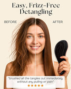 Lily England Detangling Comb & Hair Brush Set - Wide Tooth Comb for Curly, Straight, Thick, Fine & Wet Hair - Gentle & Pain-Free Detangler for Women & Kids - Lightweight Haircare Tools, Rose-Gold