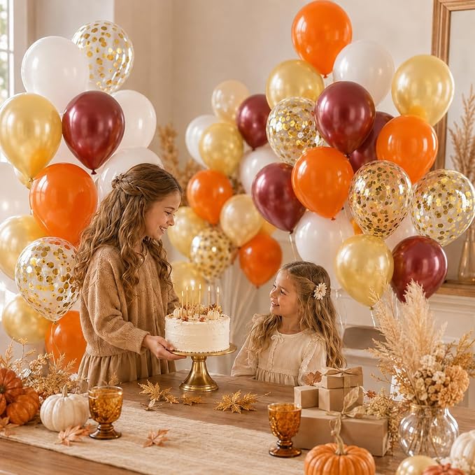Fall Balloon, 12Inch Burnt Orange Brown Balloon - Image 6