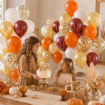 Fall Balloon, 12Inch Burnt Orange Brown Balloon - Image 6