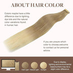 GOO GOO Tape in Hair Extensions Human Hair, O18G/22G(L) Golden Beige Blonde with Ash Highlights, 18inch 50g 20pcs, Skin Weft Seamless Invisible, Silky Straight with Thick Ends, Remy Human Hair