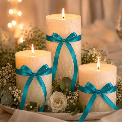 3/8In 30Yards Thin Teal Ribbon for Flower Bouquet Graduate Christmas Crafts | - Image 9