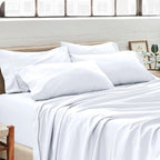 Bare Home Microfiber Bulk Pillow Cases - King Set of 4 - Cooling Pillowcases - Double Brushed - White Pillowcases 4 Pack - Easy Care (King - 4 Pack, White)