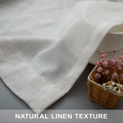 Natural Linen Back Tab Curtains 84 Inch Length - Image 7
