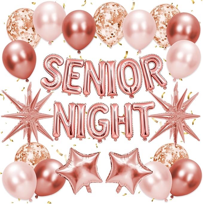 Rose Gold Senior Night Decorations by Aposwow