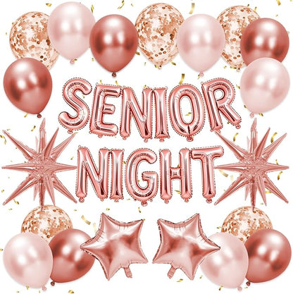 Rose Gold Senior Night Decorations by Aposwow