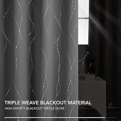 Deconovo Living Room Curtains 45 Inches Long, Thermal Insulated, Room Darkening - Image 5