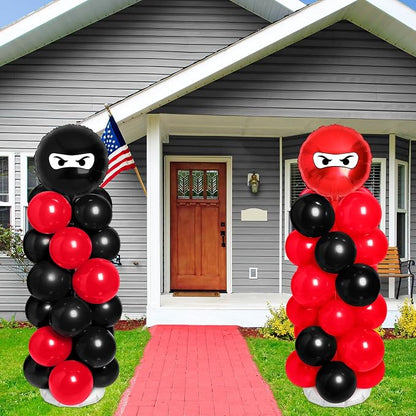 Arrowbash 2 Sets Ninja Party Decorations Ninja Adjustable Balloon Column Stand - Image 5