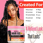 13.4oz Braiding for Twist, Locs, Braids, No Flake Extra Hold High Shine Braid Gel & Edge Control, Loc Gel Long Lasting for Locks, Cornrows Smooths & Tames Frizz Braiding Wax for All Hair Braid Types
