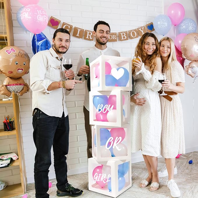 RUBFAC Baby Boxes with Letters and 36 Balloons - Image 6