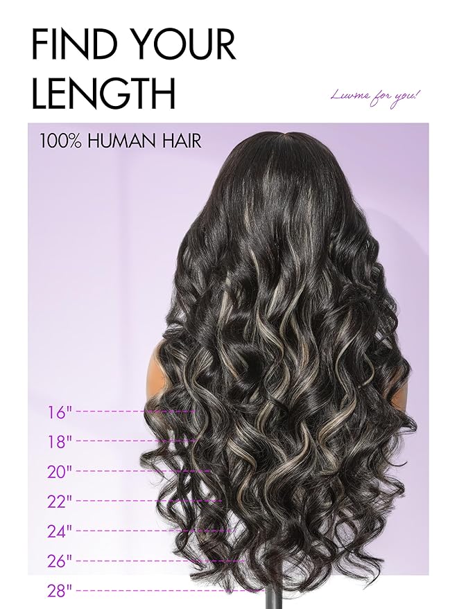 LUVME HAIR 7x6 HD Lace All-Day Comfort Wig 200% Density Hair PartingMax Lace Wigs Mix Blonde Highlight Color Loose Body Wave Lace Front Wigs Human Hair Pre Cut Plucked Lace Frontal Glueless 18 Inches