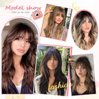 Clip in Bangs 100% Real Human Hair, Wispy Bangs Hair Clip, Fake Bang Fringe with Temples Hairpieces for Women Daily Wear (Natural Black, Wispy Bangs)