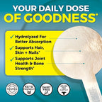 Viva Naturals Hydrolyzed Collagen Peptides Powder, 1 lb – Grass-Fed & Pasture-Raised Bovine Collagen, Type I & III, Unflavored Powder for Hair, Skin & Nails