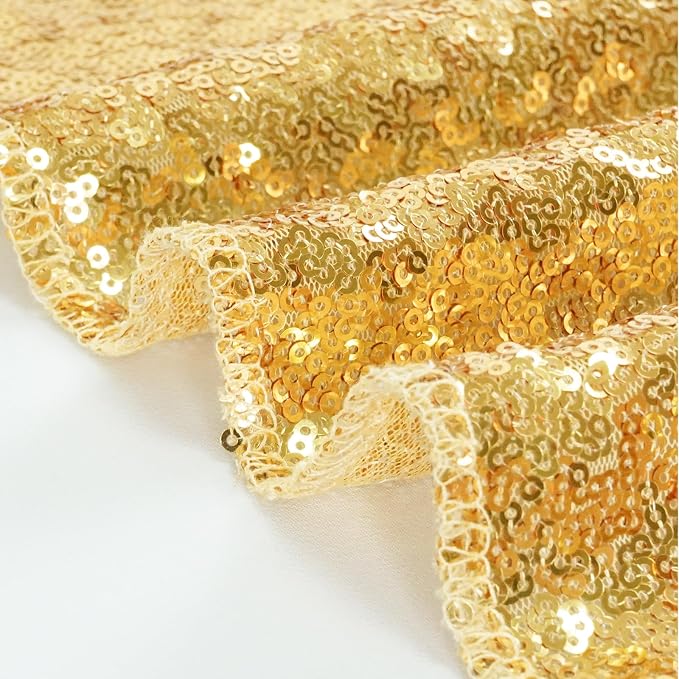 Eternal Beauty Gold 3mm Sequin Backdrop 8x10 Ft - Image 8