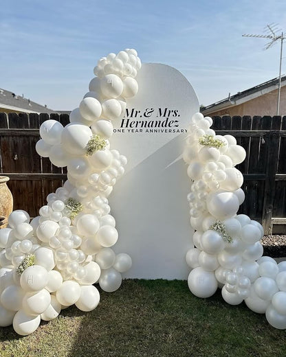 White Double Stuffed Balloons Different Size 115Pcs 5/10/12/18" White Balloon - Image 5