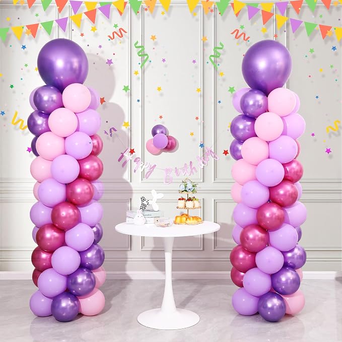 Pink and Purple Balloon Column Stand Kit Set of 2 - Image 2