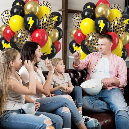 Red Black Yellow Balloons, 12inch Black Yellw Red Party Balloons - Image 4