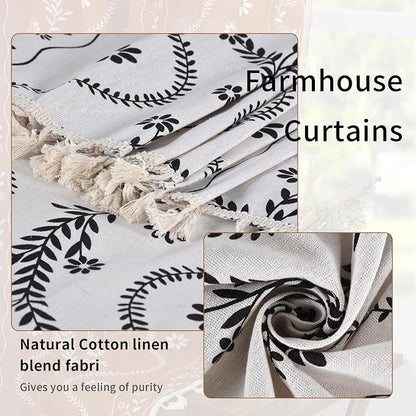 Schweek Boho Tassels Curtain 63 Inches Long 2 Panels - Image 5