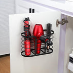 YIGII Hair Dryer Holder - Wall Mount/Adhesive Blow Dryer Holder Bathroom Organizer Hot Tools Organizer for Hair Dryer, Electric Shaver Black
