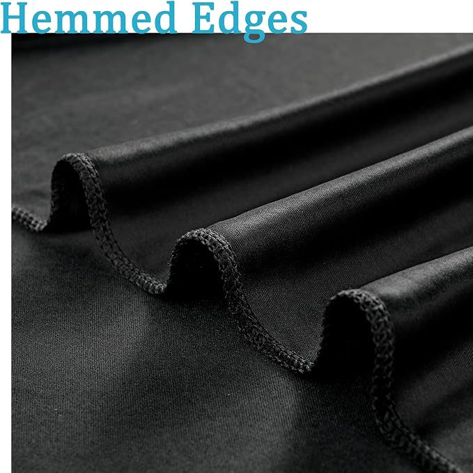30ft x 10ft Wrinkle Free Black Backdrop Curtain - Image 5