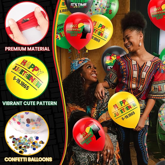 50 Pcs Happy Juneteenth Balloons - Image 3